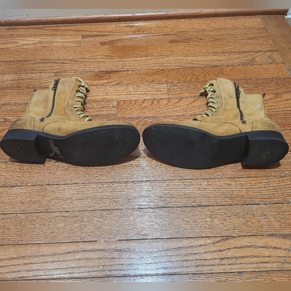 Jeffrey Campbell Tan Ruffled Combat Boots - Picture 12 of 12